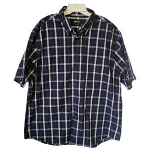 Haggar Mens Button Fron Short Sleeve Shirt Size XXL